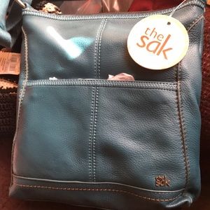 Turquoise Leather The Saks purse